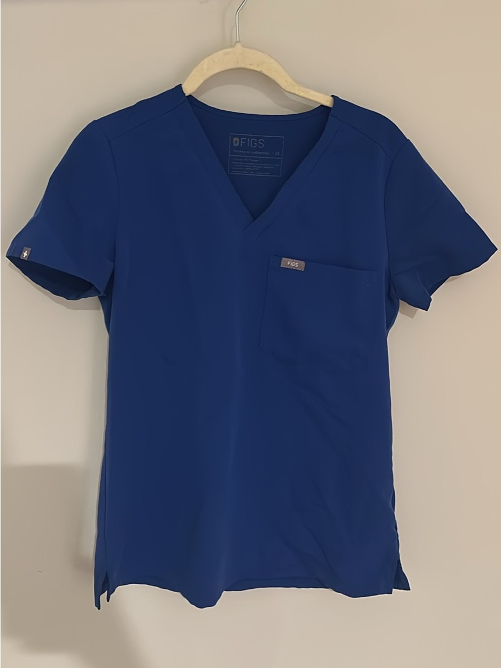 Figs Deep Blue V-Neck Scrub Top